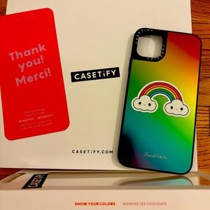 NWT Casetify iPhone 11 ProMax Friends With You Rainbow Black iPhone Case